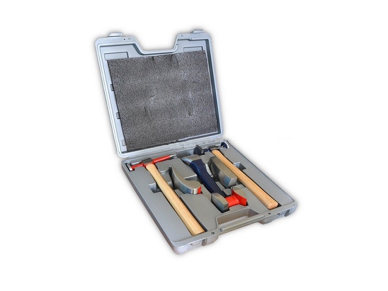 Набор из 6-ти приспособлений для кузовных работ в кейсе: 2 молотка + 4 поддержки. TH06005